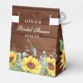 エレガントサンフラワーズユーカリフローラブライダルシャワー フェイバーボックス (裏面サイド)