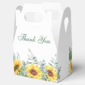 エレガントサンフラワーズユーカリフローラブライダルシャワー フェイバーボックス (オープン)