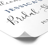 エレガントサンフラワーズユーカリブライダルシャワー ポスター (角)