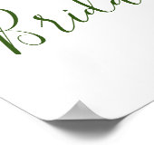 エレガントサンフラワーズユーカリブライダルシャワー ポスター (角)