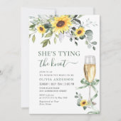 エレガントサンフラワーズユーカリブライダルシャワー 招待状 (正面)
