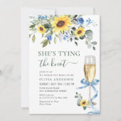 エレガントサンフラワーズユーカリブライダルシャワー 招待状 (正面)