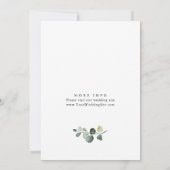 エレガントサンフラワーズユーカリブライダルシャワー 招待状 (裏面)