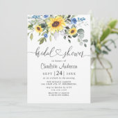 エレガントサンフラワーズユーカリブライダルシャワー 招待状 (スタンド正面)