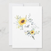 エレガントサンフラワーズユーカリ卒業パーティー 招待状 (裏面)