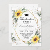 エレガントサンフラワーズユーカリ卒業パーティー 案内ポストカード (正面/裏面)
