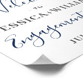 エレガントサンフラワーズユーカリ婚約パーティ ポスター (角)