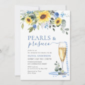 エレガントサンフラワーズユーカリ真珠&プロセッコ 招待状 (正面)