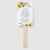 エレガントサンフラワーズユーカリ結婚式 プログラム ハンドファン (裏面)