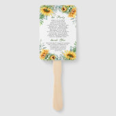 エレガントサンフラワーズユーカリ結婚式 プログラム ハンドファン (裏面)