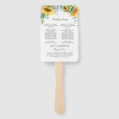 エレガントサンフラワーズユーカリ結婚式 プログラム ハンドファン (裏面)