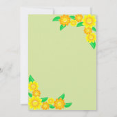 エレガントサンフラワーセージ緑春フローラ結婚ズ 招待状 (裏面)