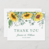 エレガントサンフラワーユーカリフローラありがとう ポストカード (正面/裏面)