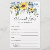 エレガントサンフラワーユーカリプタスアドバイス&ウィッシュズカード (正面)