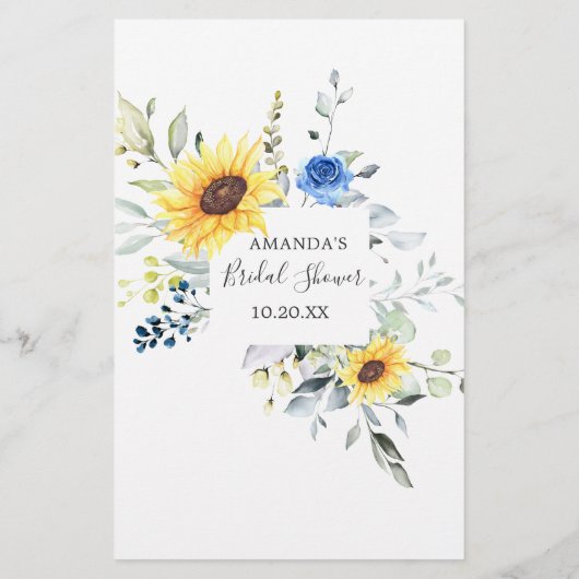 エレガントサンフラワーユーカリプタスアドバイス&ウィッシュズカード (裏面)