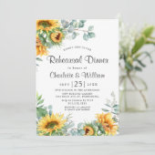 エレガントサンフラワーユーカリリハーサルディナー 招待状 (スタンド正面)