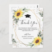 エレガントサンフラワーユーカリ卒業 ポストカード (正面/裏面)