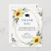 エレガントサンフラワーユーカリ卒業 ポストカード (正面/裏面)