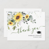 エレガントサンフラワーユーカリ卒業 ポストカード (正面/裏面)