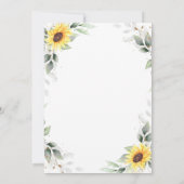 エレガントサンフラワーユーカリ素朴卒業 サンキューカード (裏面)