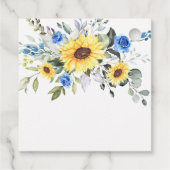 エレガントサンフラワーユーカリ結婚グリーンFAV フェイバータグ (裏面)