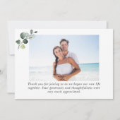 エレガントサンフラワーユーカリ緑2枚の写真 サンキューカード (裏面)