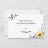 エレガントサンフラワーユーカリ緑3 PHOTO サンキューカード (裏面)