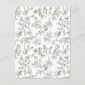 エレガントサージグリーンヴィンテージフローラ結婚ズ エンクロージャーカード (裏面)