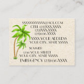 エレガントシェル連絡番号/ビジネス コーリングカード (裏面)