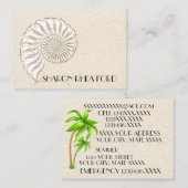 エレガントシェル連絡番号/ビジネス コーリングカード (正面/裏面)