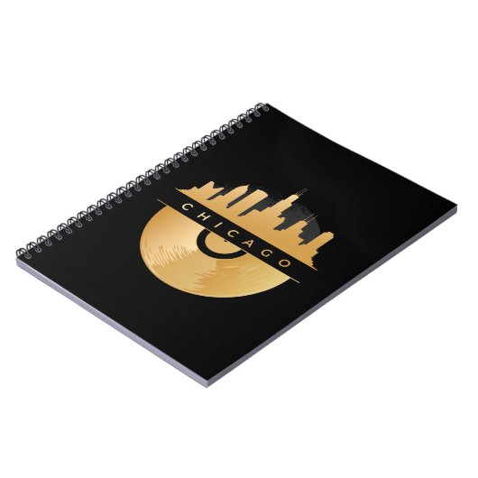 エレガントシカゴイリノイズスカイラインビニル ノートブック (左側)