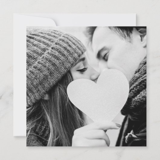 エレガントシグネチ素朴ャ結婚クラフトの写真 招待状 (裏面)