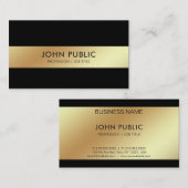 エレガントシッお洒落企業のモダン金ゴールド 名刺 (正面/裏面)