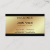 エレガントシッお洒落企業のモダン金ゴールド 名刺 (裏面)