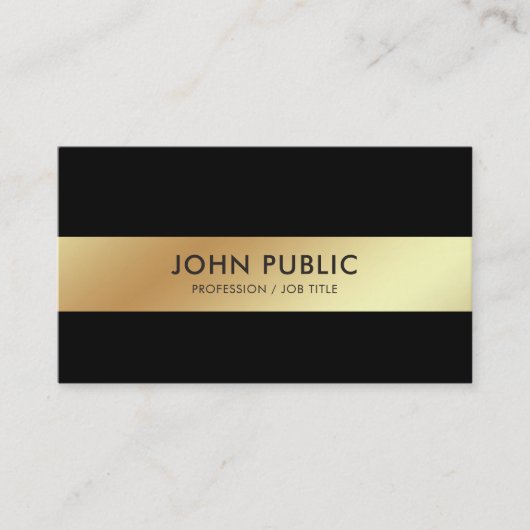 エレガントシッお洒落企業のモダン金ゴールド 名刺 (正面)