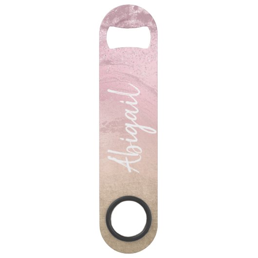 エレガントシックグラデーションバラ金ゴールドグリッター スピード栓抜き (正面)