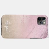 エレガントシックグラデーションバラ金ゴールドグリッター Case-Mate iPhoneケース (裏面(横))