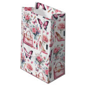 エレガントシックフェミニンピンクウォーター スモールペーパーバッグ (裏面アングル)