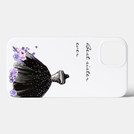 エレガントシックモダンウォータートレンディーブラックガーリー Case-Mate iPhoneケース (裏面 (横))