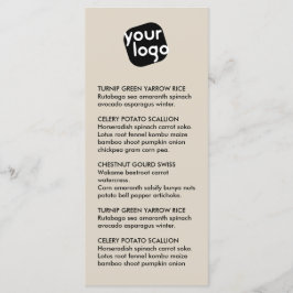 エレガントシックモダンタウペカスタムロゴレストラン メニュー