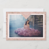 エレガントシックモダンテクスメスペインのスXVアノス 招待状 (正面)