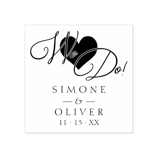 エレガントシックモダンハート我々は引用文結婚 ラバースタンプ (インプリント)