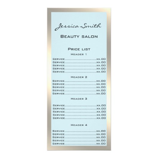 エレガントシックモダンフェイク金ゴールドラックカード ラックカード (正面)