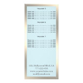 エレガントシックモダンフェイク金ゴールドラックカード ラックカード (裏面)