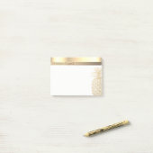 エレガントシックモダン金ゴールドパイナップルパーソナライズされた- ポストイット (デスク上)