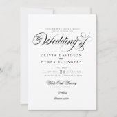 エレガントシック書結婚跡 招待状 (正面)