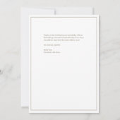 エレガントシック結婚ブラウン サンキューカード (裏面)