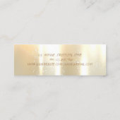 エレガントシック魅力的,フェイク金ゴールド,金ゴールドレース スキニー名刺 (裏面)