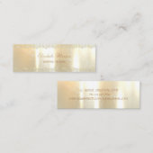 エレガントシック魅力的,フェイク金ゴールド,金ゴールドレース スキニー名刺 (正面/裏面)