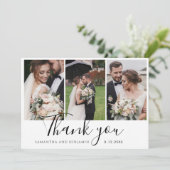 エレガントシック3結婚の写真スクリプト サンキューカード (スタンド正面)